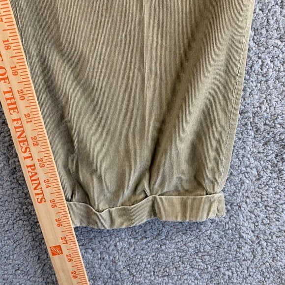 Lands' End Corduroy Pants Mens 37 Khaki Chino Traditional Fit Pleated Casual - Picture 10 of 12